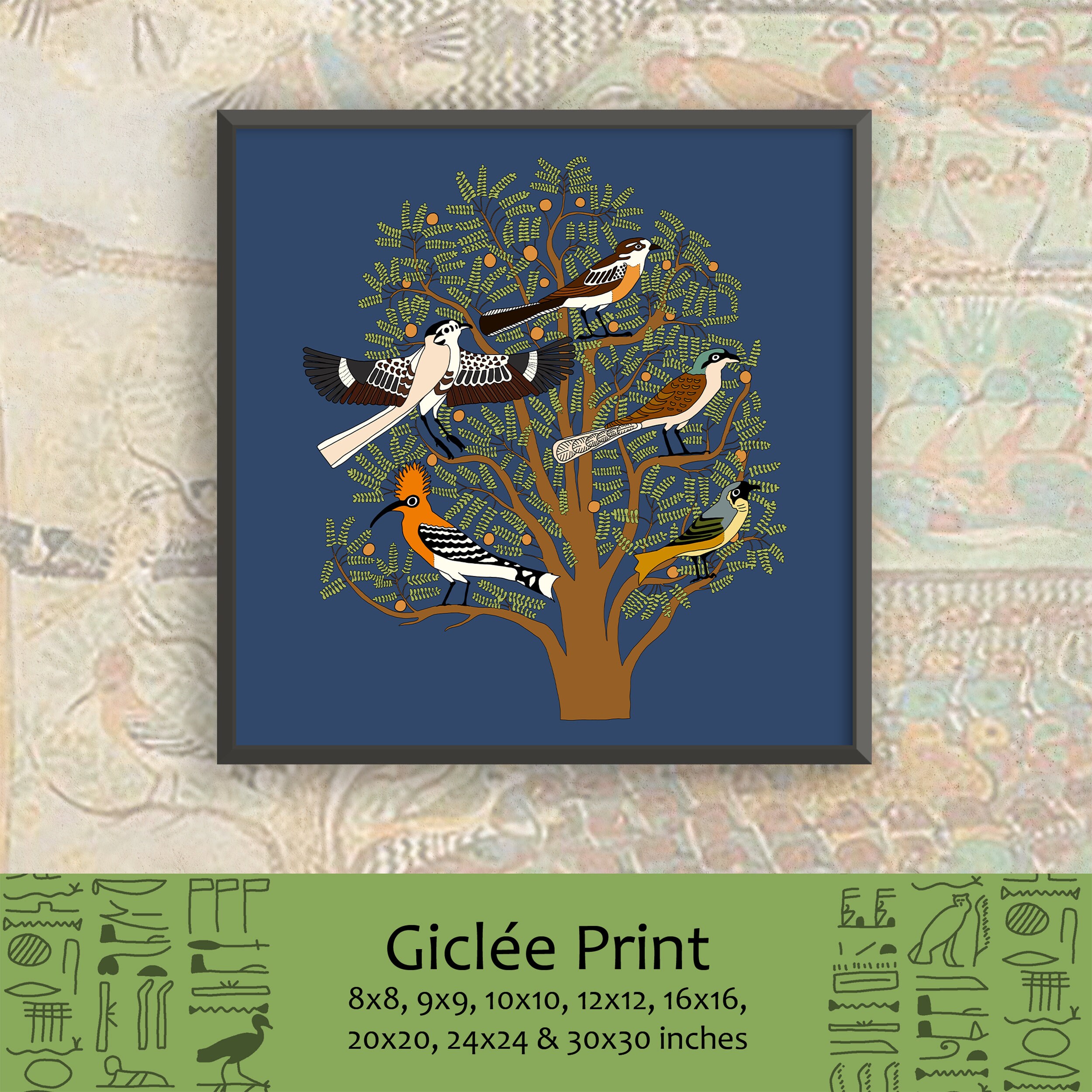 Papyrus Birds Tree of Life - Etsy