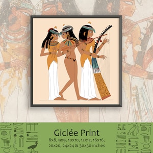 Egyptian Musicians Art Print: Tomb of Nakht Replica