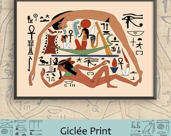 La Creación del Mundo - Impresión artística giclée tamaño A del Antiguo Egipto