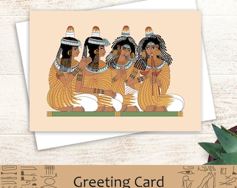 Singing in Celebration - Ancient Egyptian 5 x 7 Greeting Card (127 x 178mm)