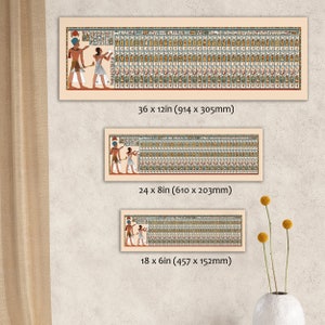 Ancient Egyptian Reproduction Unframed Art Print The Abydos King List naming 76 kings in cartouches with Pharoah Seti I & Ramesses II image 5