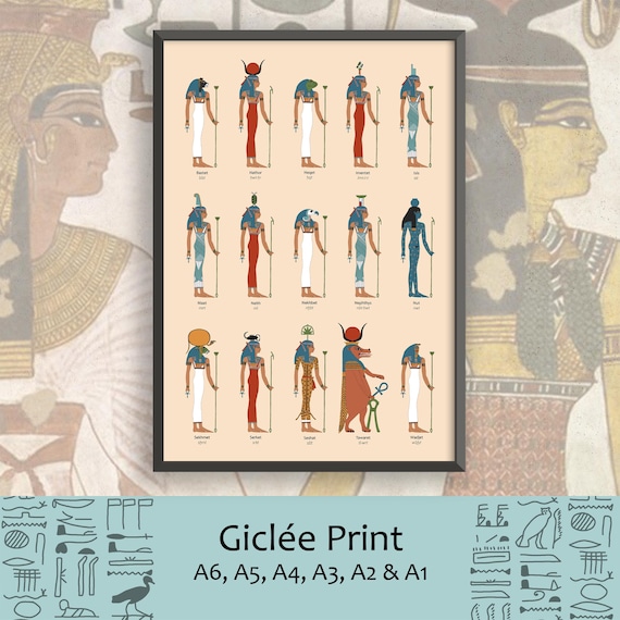 Goddesses of Egypt - Ancient Egyptian A-Size Giclée Fine Art Print