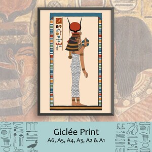 Goddess Hathor Art Print: Ancient Egyptian Reproduction, Chief of Thebes