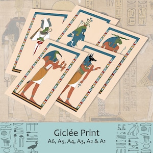 Ancient Egyptian Gods Art Print: Giclée Fine Art Reproduction