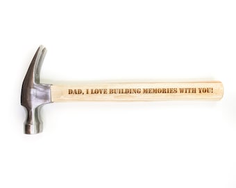 Personalized Engraved Hammer, Father’s Day Gift, Unique Gift for Dad, Stepdad, Husband, Grandfather, Custom Engraved Hammer, Monogram Hammer