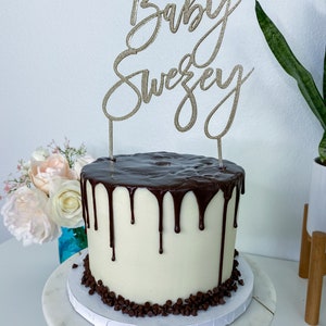 Personalized Cake Topper, Wooden Cake Topper, Wedding Cake Topper, Birthday, Bridal Shower, Bachelorette, Anniversary