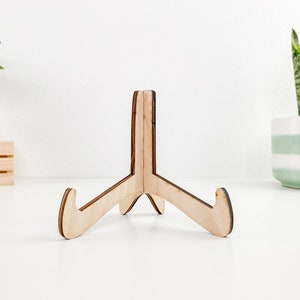 Wood Easel Display Stand, Plate Stand, Plaque Stand, Photo Holder, Wood Easel, Medium
