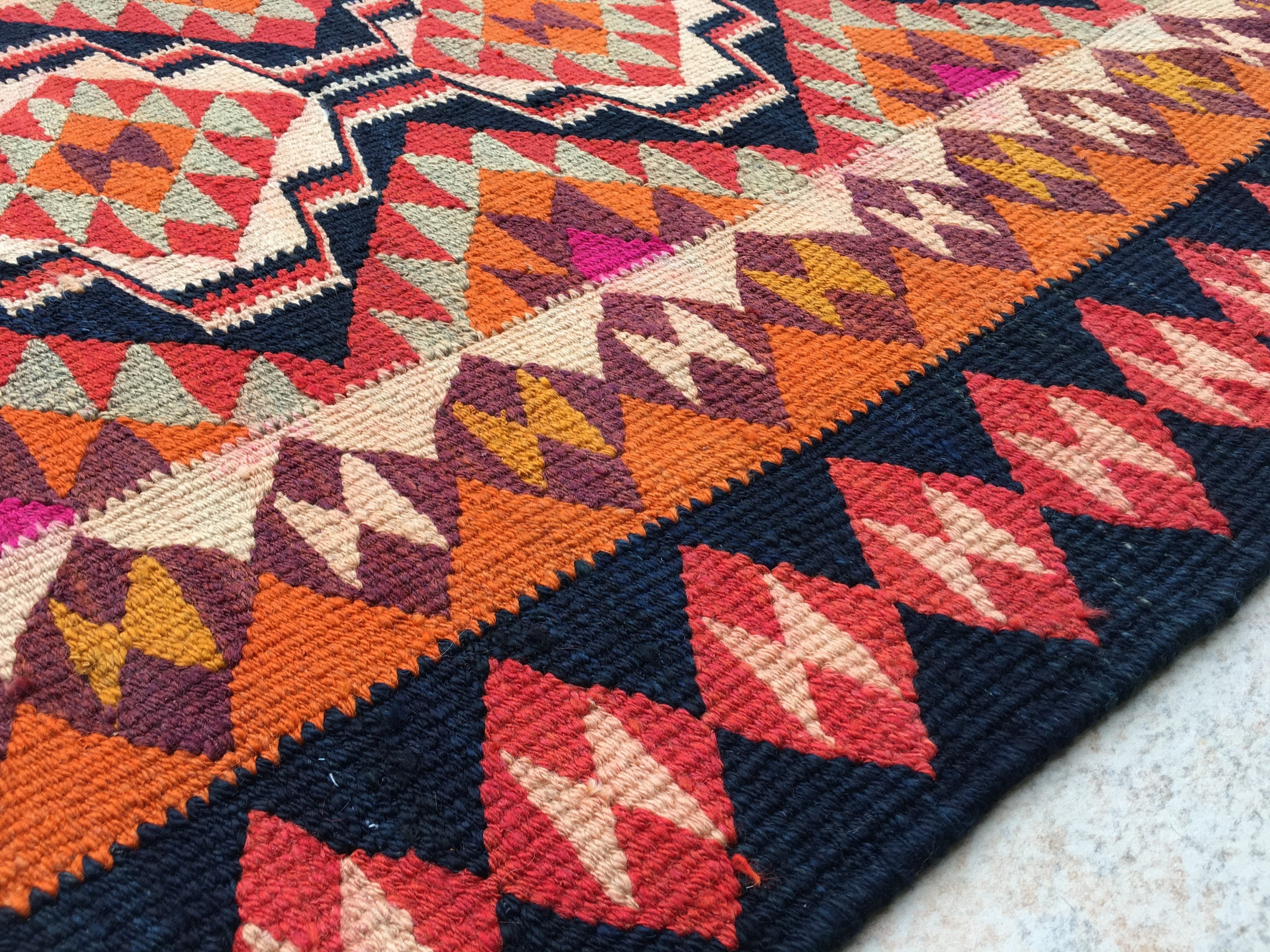 Kilim Runner Rug Oushak Runner Rug Turkish Runner Rug Etsy