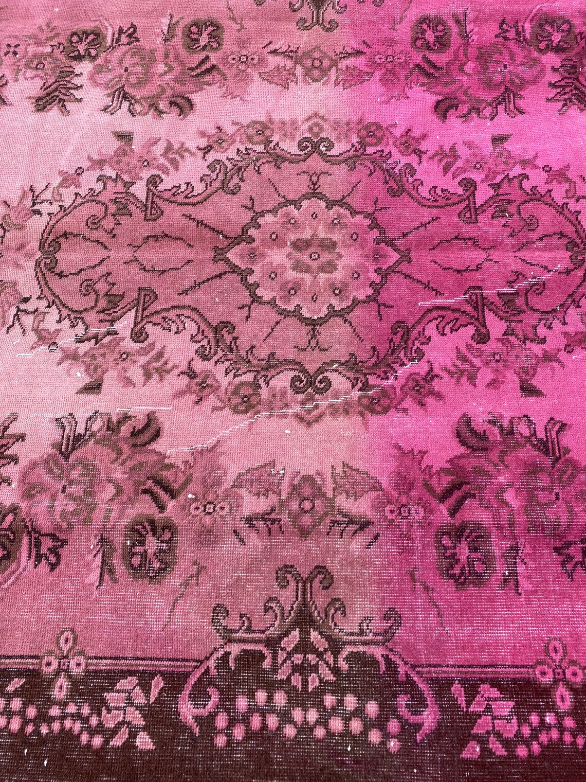 Stunning Turkish Pink Rug Oushak Pink Rug Pink Boho Rug Etsy