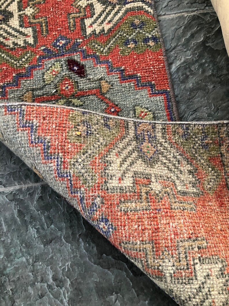 Small Entry Rug Area Rug, Small Turkish Rug Entry Rug 1.4x3.2ft Boho Rug Small Vintage Rug Doormat Small Rug Small Oriental Rug