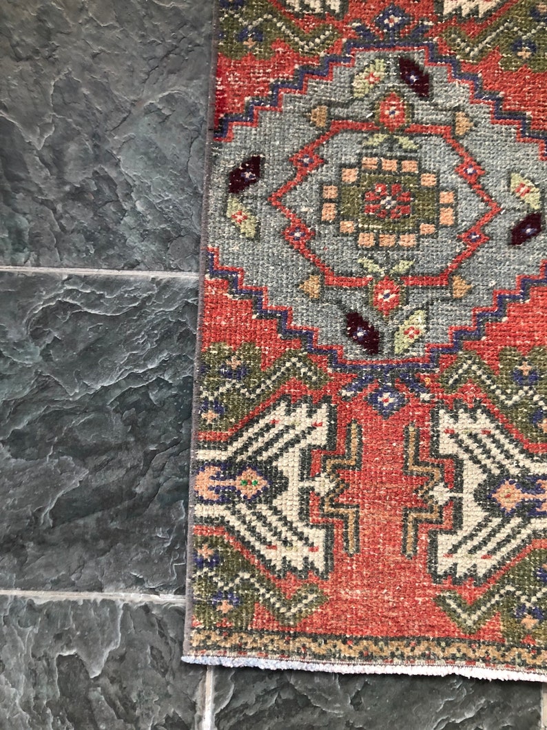 Small Entry Rug Area Rug, Small Turkish Rug Entry Rug 1.4x3.2ft Boho Rug Small Vintage Rug Doormat Small Rug Small Oriental Rug