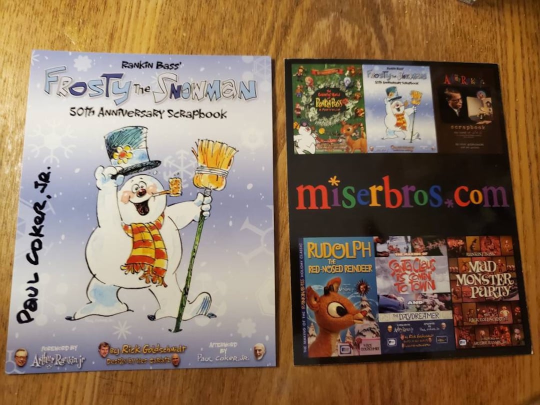 Hand Signed by Paul Coker, Jr. Frosty the Snowman glossy book plate! - Etsy  België, image size:1080x810