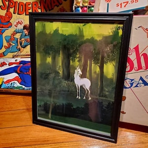 Back In-stock!  The Last Unicorn Print: Rankin/Bass Cel Art Copy (8.5x11)