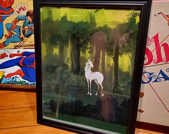 Back In-stock!  The Last Unicorn Print: Rankin/Bass Cel Art Copy (8.5x11)
