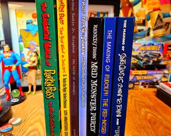 Signed Rankin/Bass Hardcover Book Bundle with Miser Bros Cards & DVD