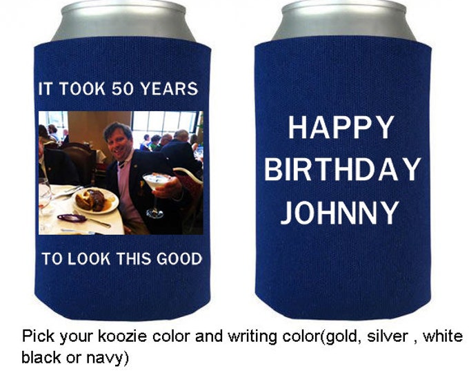 50th Birthday Koozies 50th Birthday Favors Custom Koozies Near Me