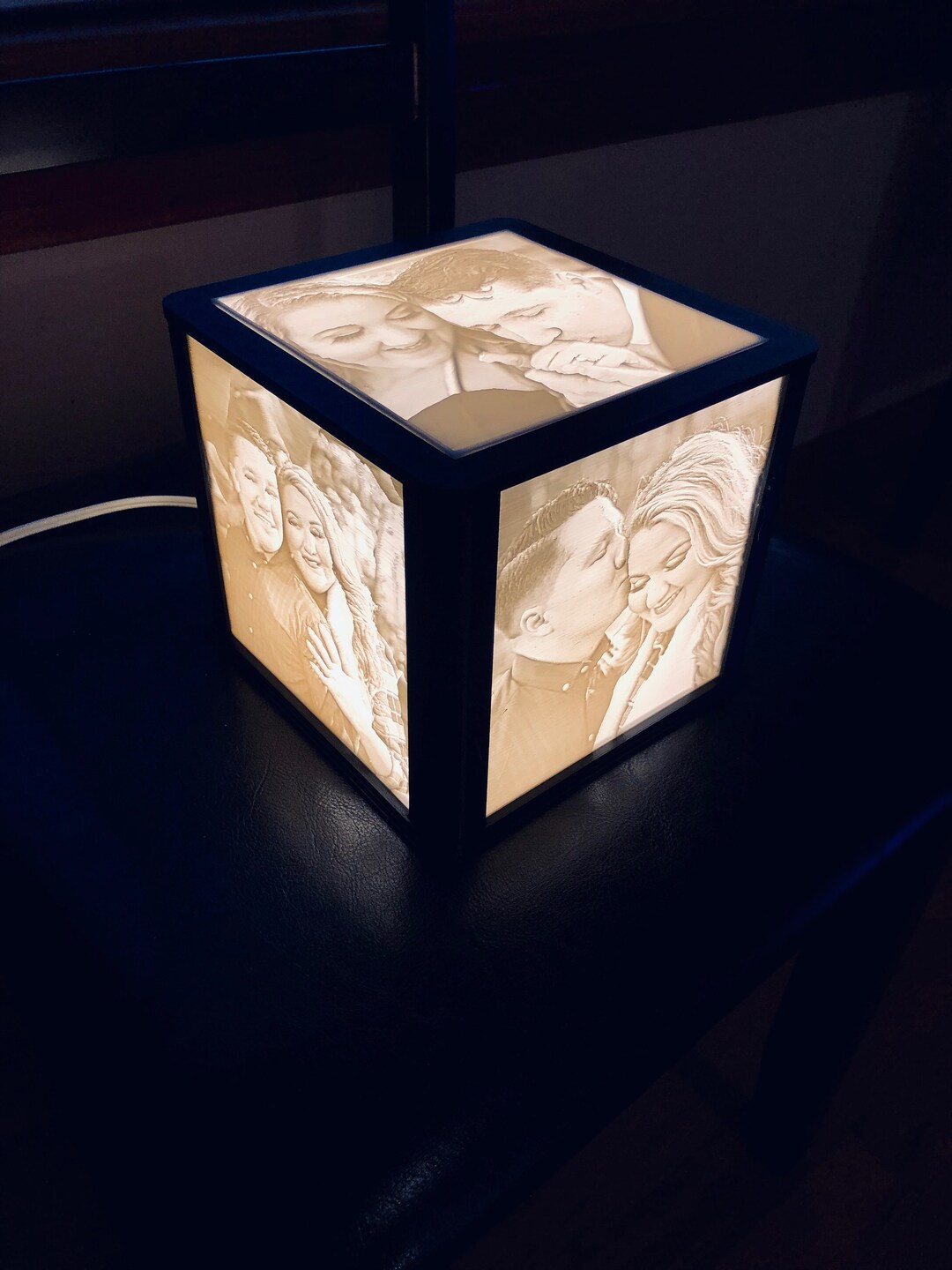 Wedding Personalized Photo Lamp - 3D Printed - Wedding Gift - Newlyweds ...