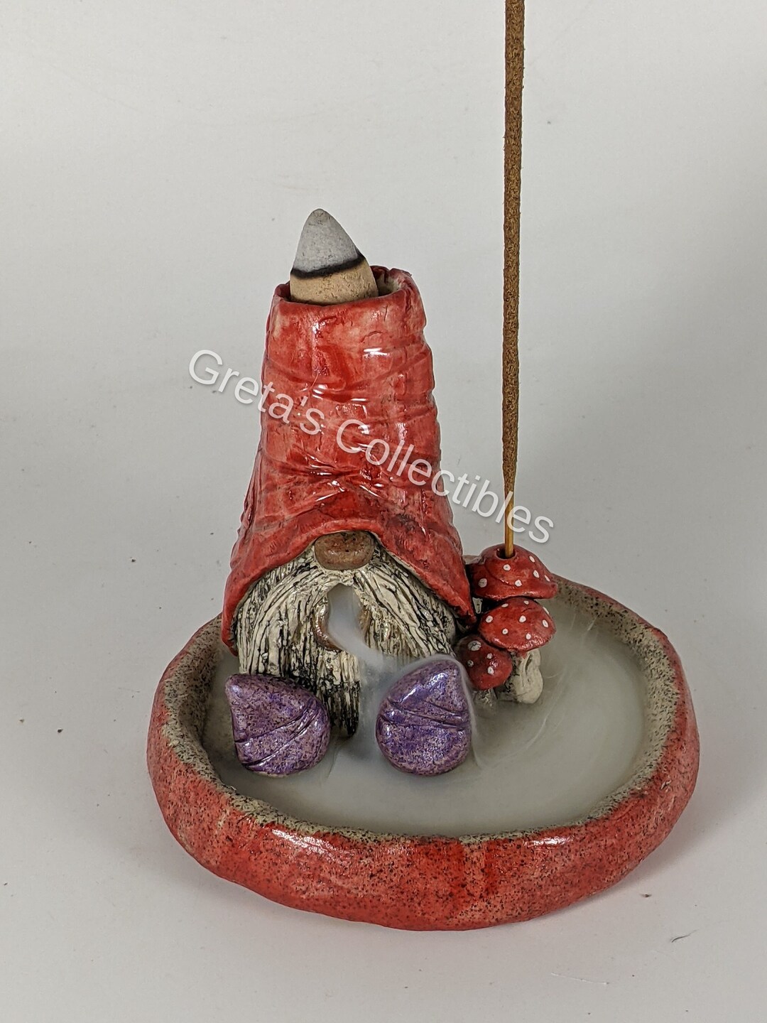 Gnome Incense Burner Housewarming Gift Incense Holder Gnome Etsy
