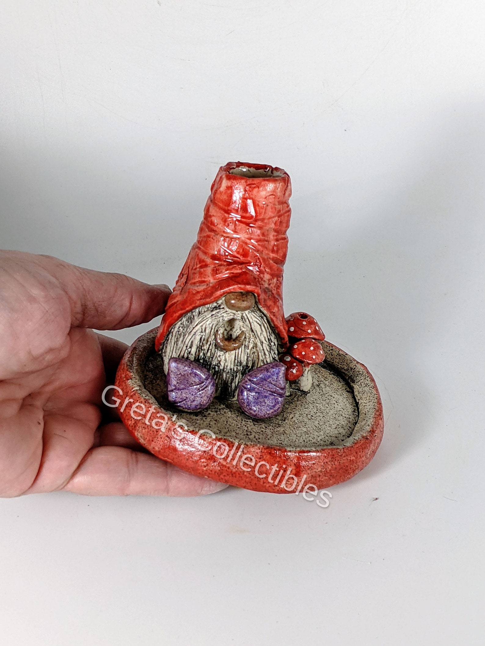 Gnome Incense Burner Housewarming Gift Incense Holder Gnome Etsy