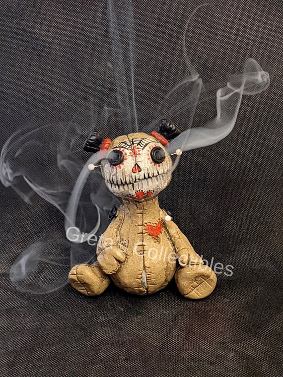 Voodoo Doll, Day of the Dead Voodoo Doll, Incense Burner, Poseable Head,  Ceramic Voodoo Doll, Handsculpted, Incense Holder, Sugar Skull Doll -   Norway