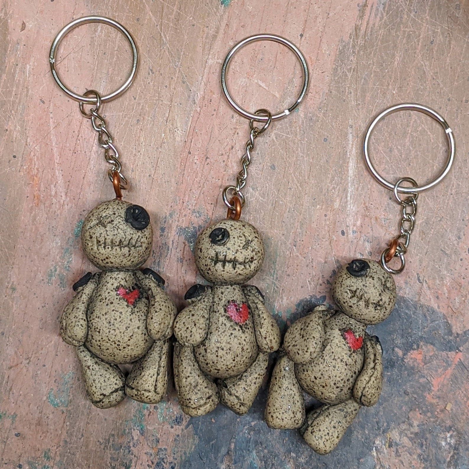 Voodoo Doll Keychain OOAK Ceramic Voodoo Doll Handmade Etsy