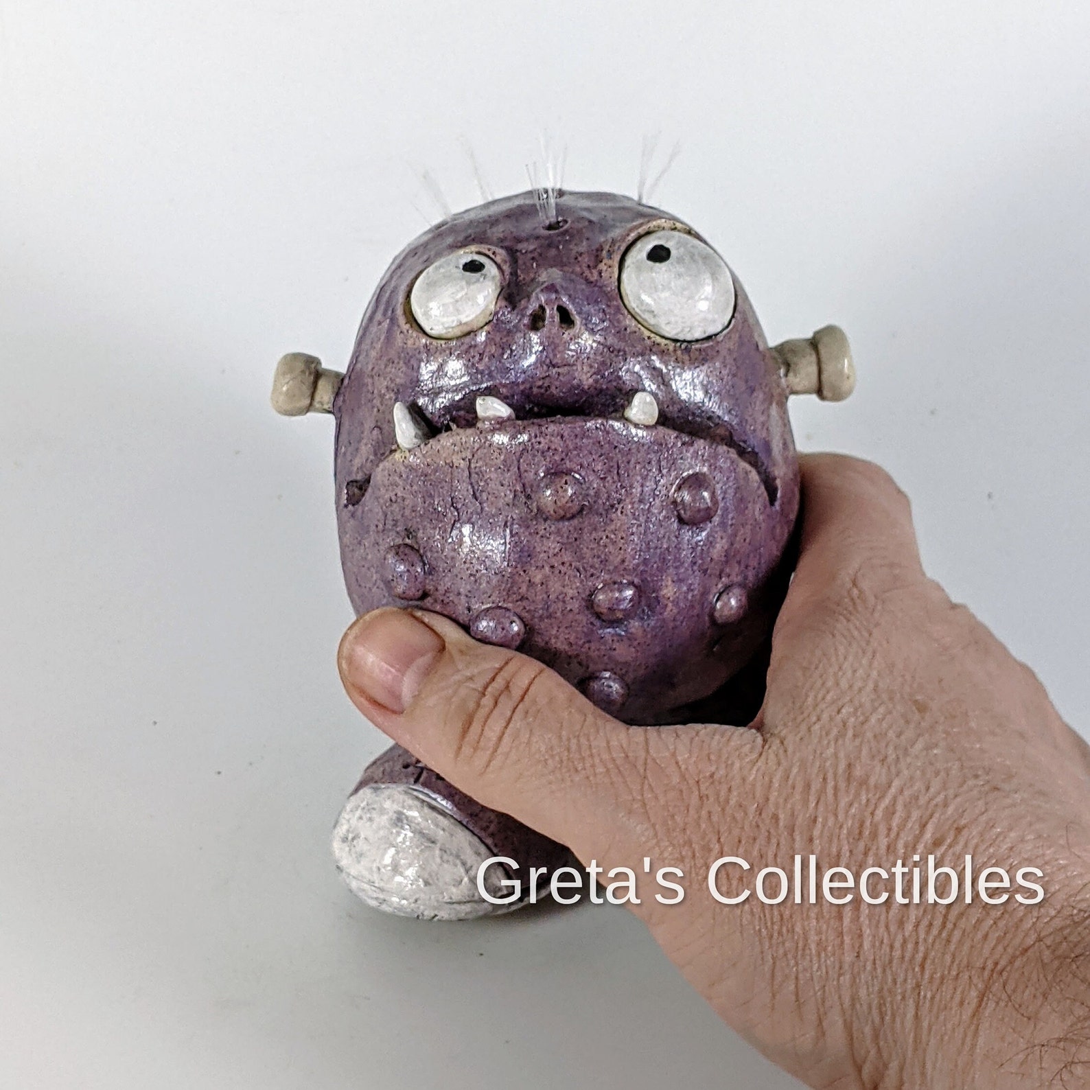 Bank Monster Bank Piggy Bank Handmade Clay Bank Incense Etsy