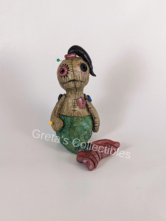 Bambola Voodoo Tradizionale Completa Con Spillo 25cm Dottore Witch In Juta
