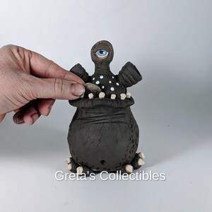 Bank, Monster Bank, Spaarvarken, Handgemaakte Kleibank, Wierookbrander, Great Kid&#39;s Gift, Housewarming Gift, Grillig Monster, Cyclops Monster