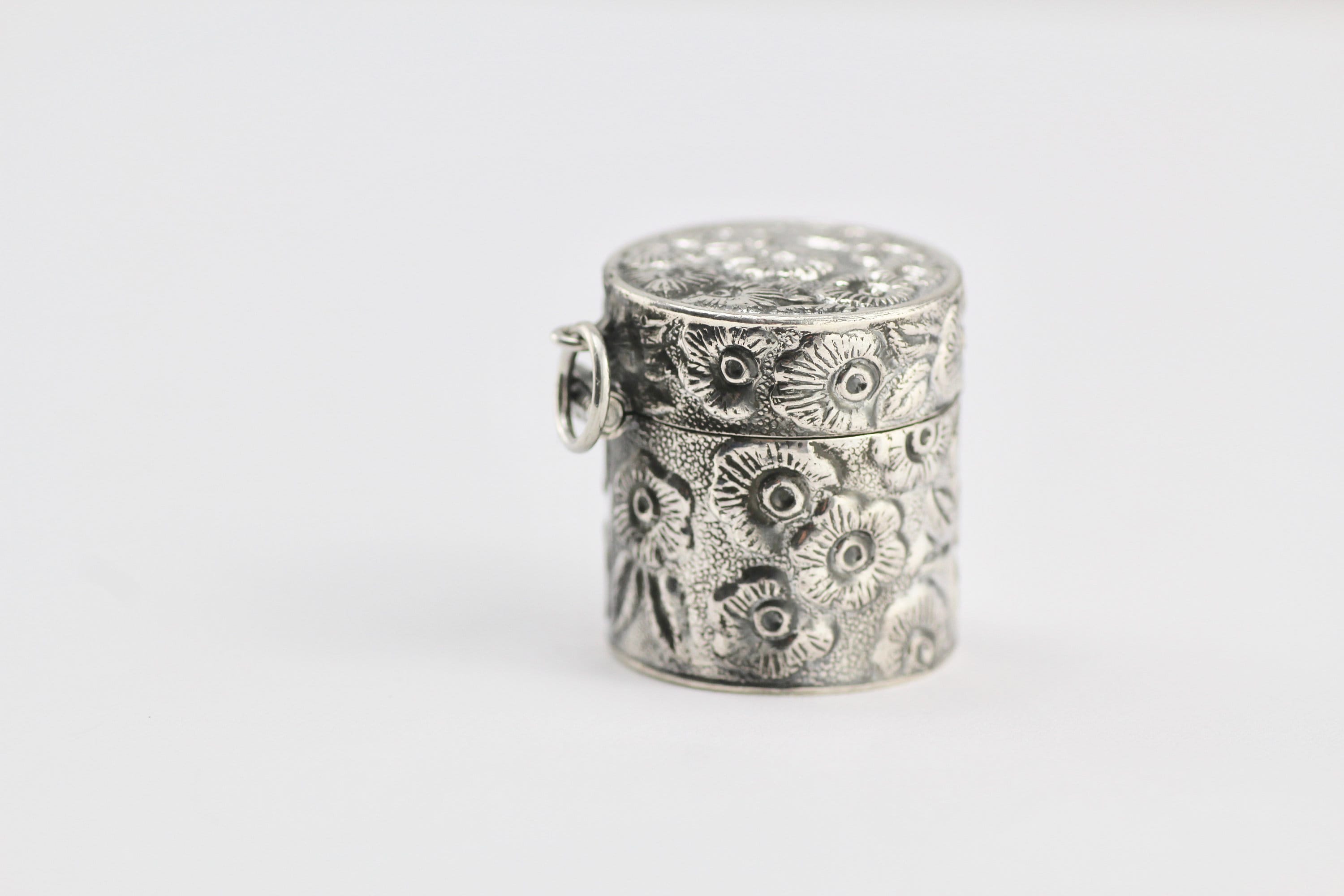 Antique Style Vintage Thimble Holder In 925 Sterling Silver Etsy