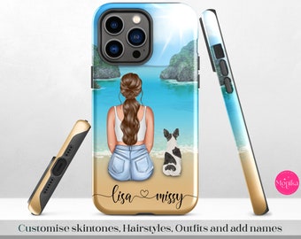 Custom Dog tough phone case Personalised Dog Owner phone cover Custom pet iphone case samsung dog slim phone case Iphone 16 phone case