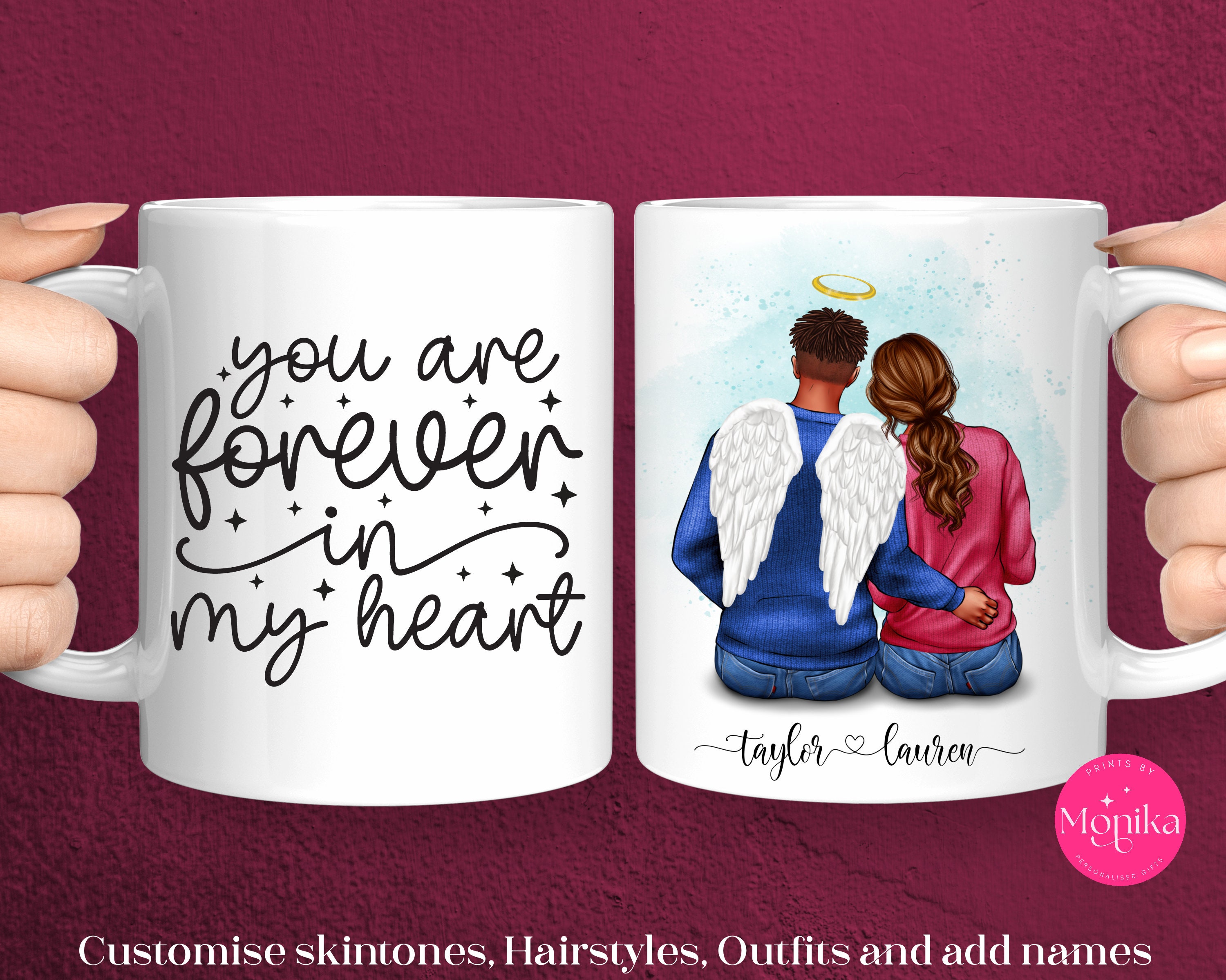 2 Mugs pour couple I Love You tasses cœur qui s'emboîtent - Totalcadeau