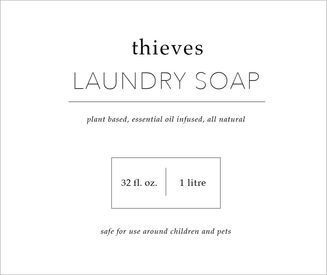 Printable Modern Laundry Detergent Label All Natural - Etsy