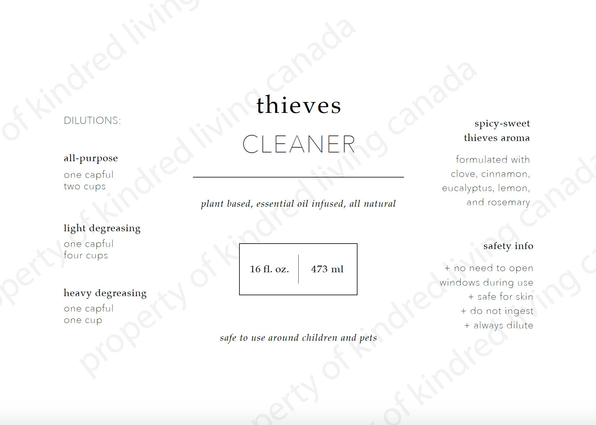 Printable Thieves Cleaner Label Digital Download | Etsy