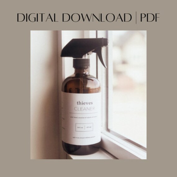 Printable Thieves Cleaner Label Digital Download - Etsy
