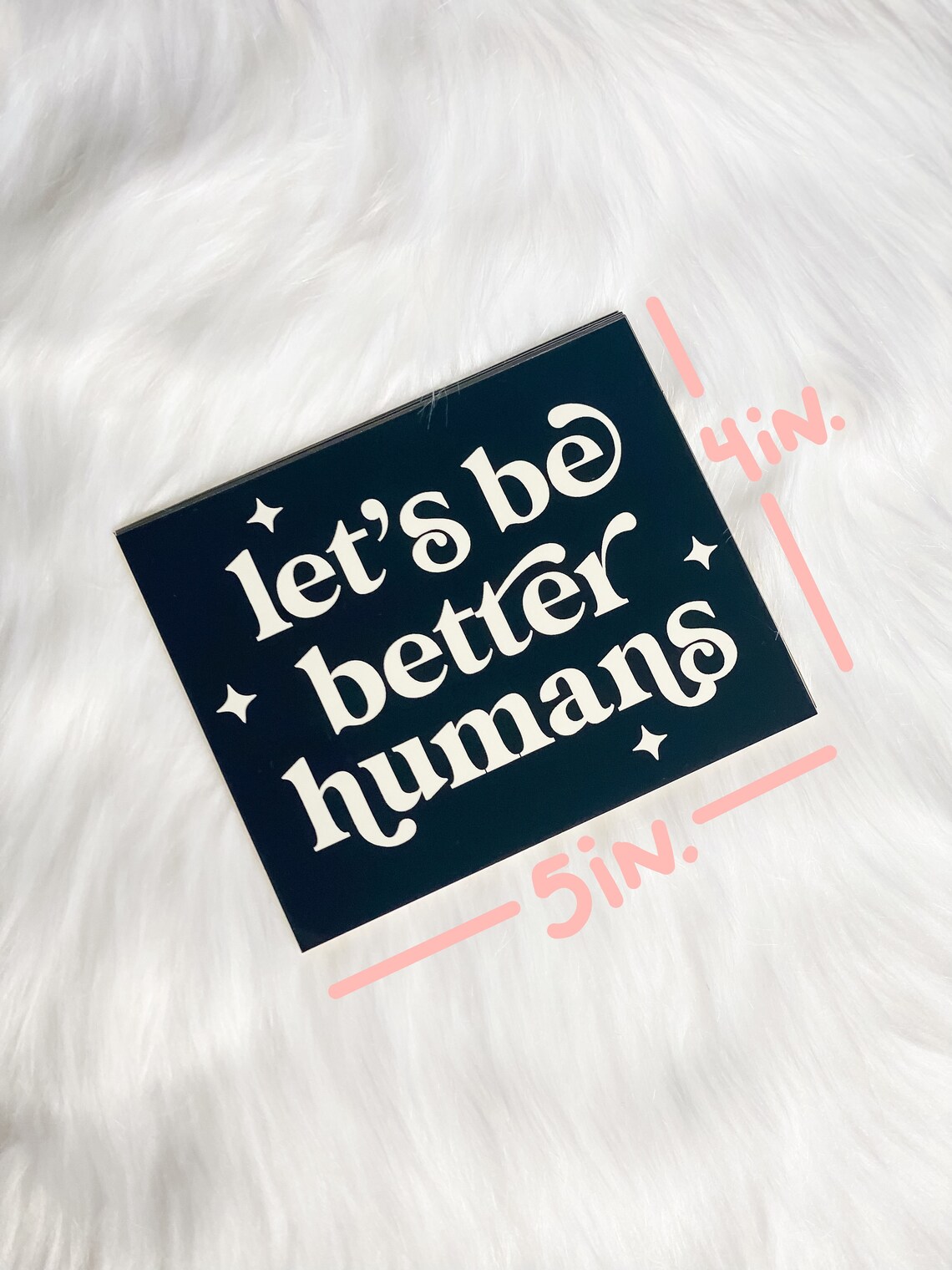 Let’s Be Better Humans Bumper Sticker 5x4in Black - Etsy