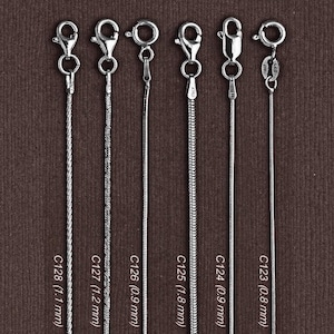 Snake Chain Necklace-925 Sterling Silver Chain B-Silver Pendant Necklace-Sterling Silver Snake Necklace-16"/18"/20"/22"/24"/26"/28"/30"/36"