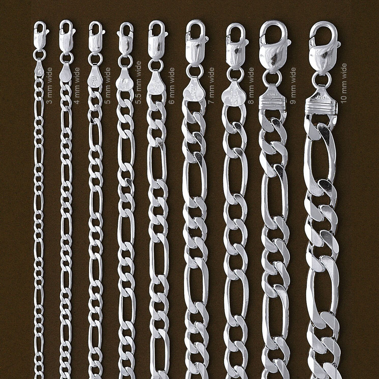 SILVER925 FIGARO WIDE BRACELET /シルバー/ブレス ANTIDOTE BUYERS CLUB - FIGARO WIDE CHAIN BRACELET (SILVER