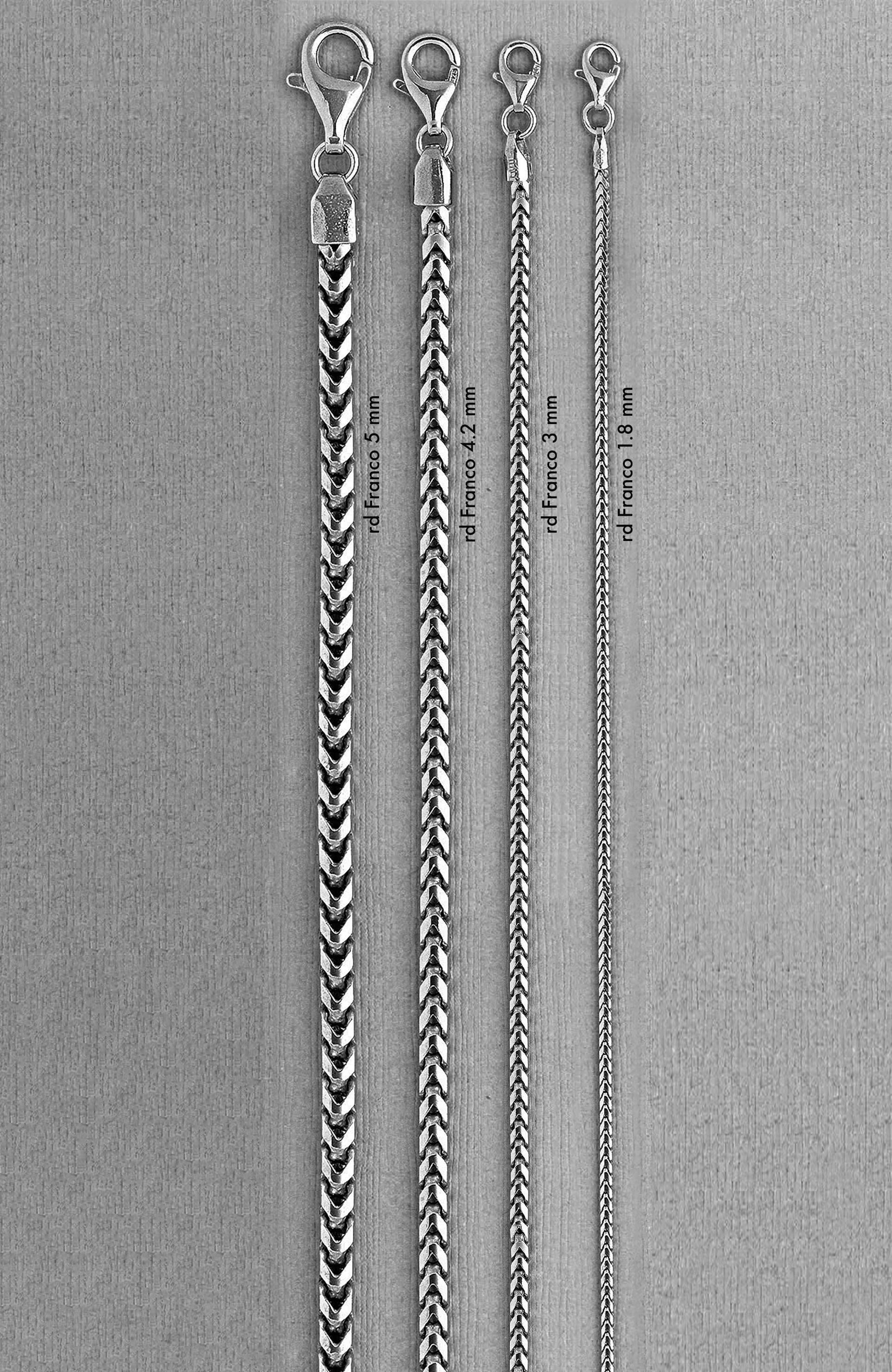 22インチシルバーアンカーチェーン イタリア SILVERネックレス MFれき2 