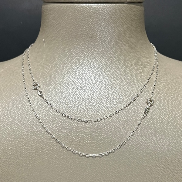 7.5" 8" 9" 14" 15" 16" 18" Oval ROLO RLL Silver Necklace-Thin Oval Chain-Italy Silver Necklace-Oval Link Chain Necklace-Bracelet