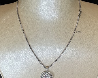 Catenina Aka Gioielli Collana Argento Sterling 925 Maglia Grumetta - Rodiata, Lunghezza 40-70cm Gioiello Argento Sterlina Italiano - Foto 4