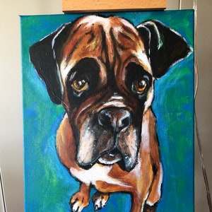 Custom Pet Portrait in Acrylic on Canvas - 100% hand painted
