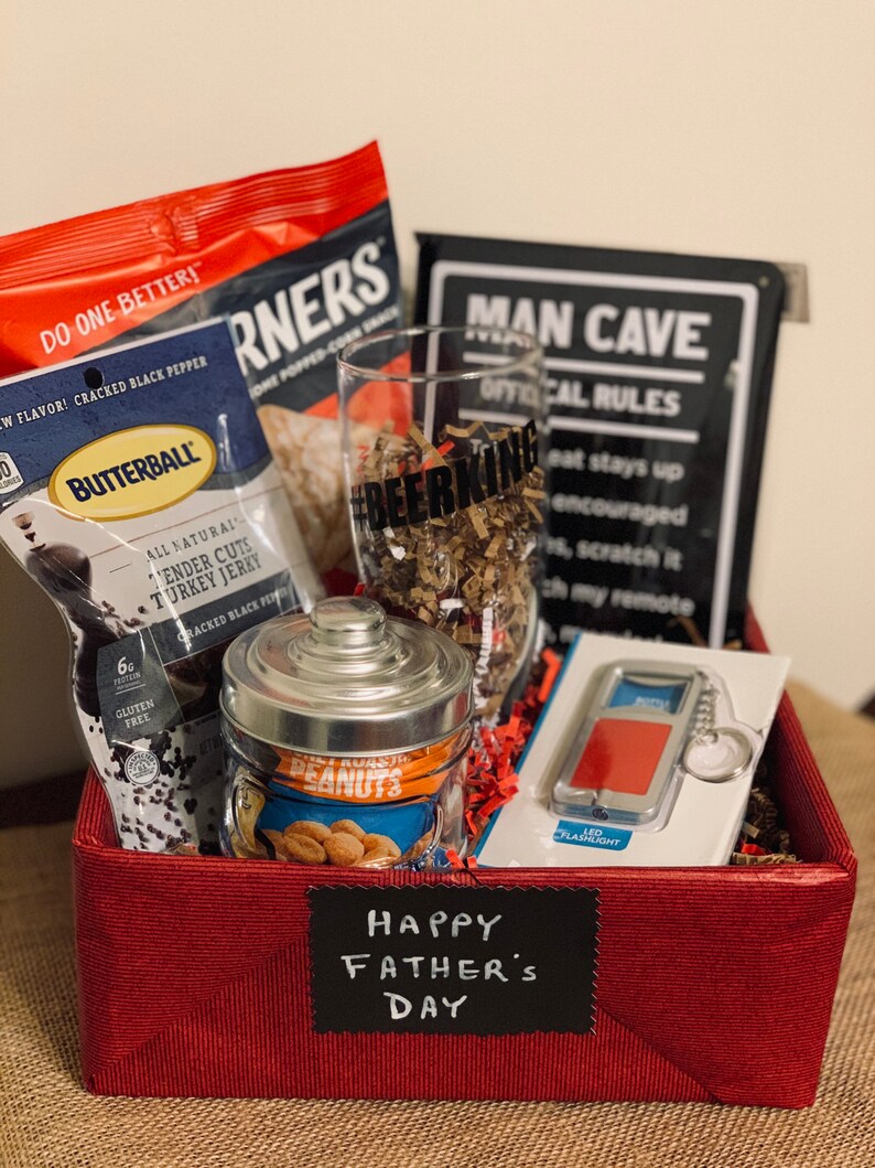 Beer King Man Cave Gift Basket Box Men Gift beer Glass Etsy