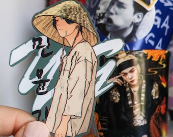 Daechwita Agust D Waterproof Vinyl Sticker | Min Yoongi |  BTS Sticker | Waterproof | Water Bottle - Laptop - Car Decal