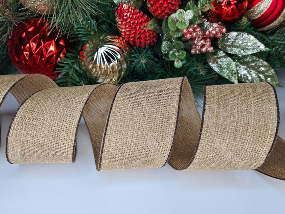 hessian christmas ribbon