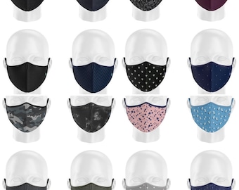 Máscara de cara niños y adultos ajustables tamaños máscaras para hombres mujer niñas niñas reutilizables cubierta de cara lavable garantizada calidad UK stock
