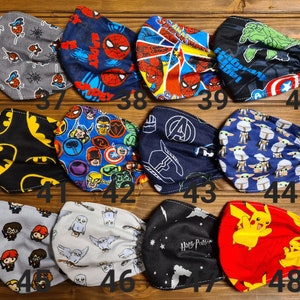 Cotton Face Mask Kids Adjustable 2-16 years Masks Hand Made in UK Soft Cotton Face Covering Cover Many Colours