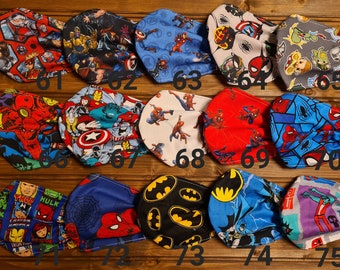 Face Mask Kids & Adult Adjustable Masks HandMade in UK Soft Cotton Face Covering Cover Double Layer 71-135 numbers