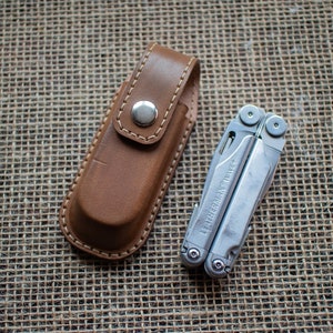Fodero in pelle per Leatherman Wave, rivestimento in pelle per Leatherman Surgemultitool, rivestimento multitool marrone chiaro