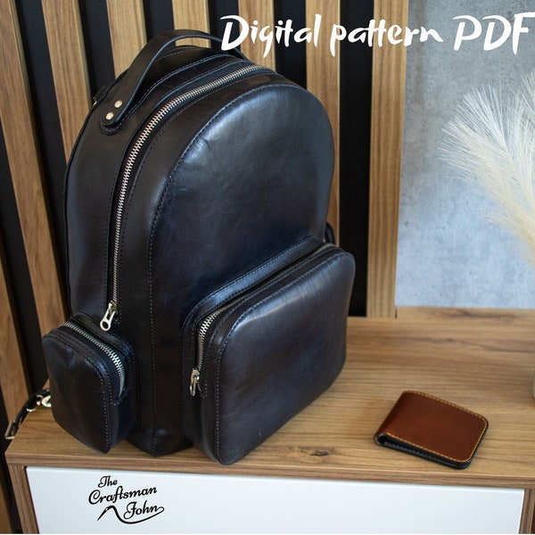 Leather pattern backpack, Leather backpack, Pattern backpack, Backpack from leather, Leather backpack purse, Leather pattern, PDF pattern