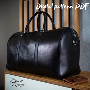 Leder Seesack Schnittmuster, Weekender Tasche Schnittmuster, Leder PDF Schnittmuster, Taschenvorlage, DIY Tasche, Leder PDF Schnittmuster, Nur A3 Format